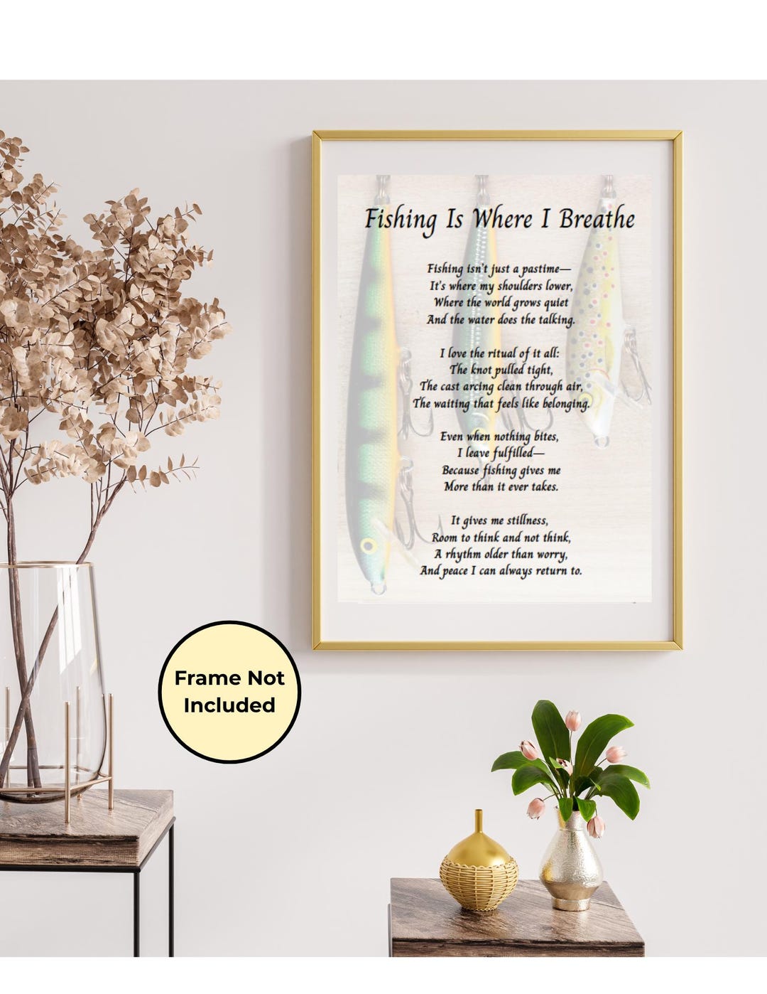 Fish Extender Poems Fishing Poem Wall Art, Memorial Fisherman Gift (printable) - Etsy