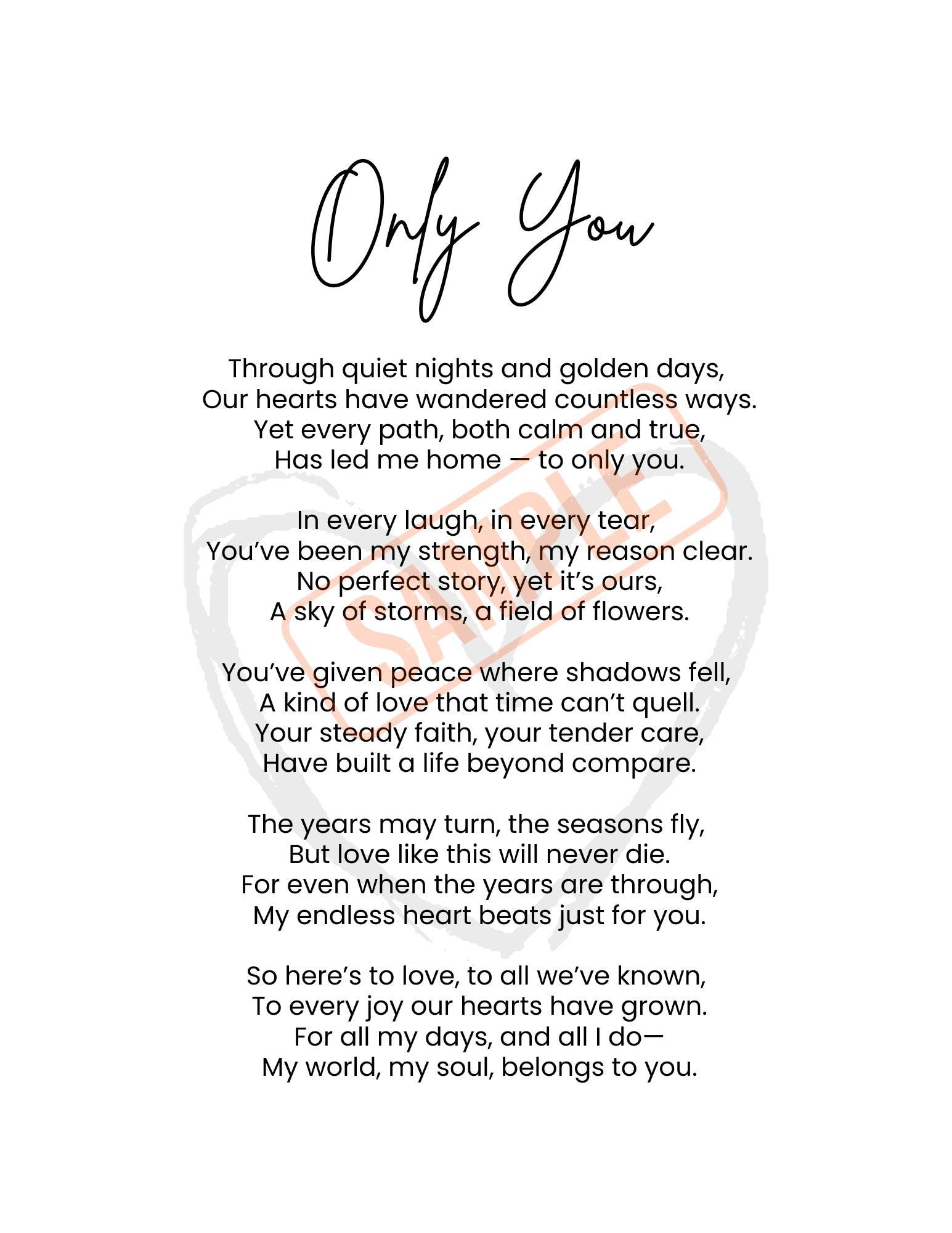 Gedichte liebesgedicht - Etsy België, image size:1545x2000