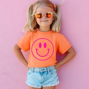 Colorful Happy face kids Tshirt, Kids shirts, Trendy kids tees, Kids, Happy face, Kids happy face shirts