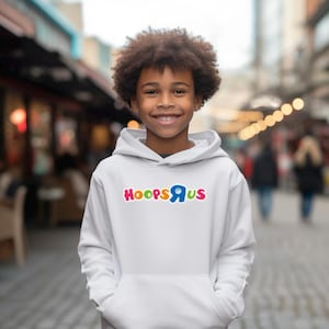 HOOPS R US Graphic Hoodie, Basketball Gift Ideas, Trending youth hoodies, Basketball Hoodies, Youth don&#39;t have Strings!