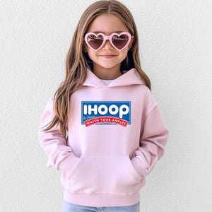 IHOOP Graphic Hoodie, Basketball Gift Ideas, Trending youth hoodies, Basketball Hoodies, Youth don&#39;t have Strings!