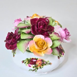 Royal Albert Old Country Roses Posy: English Bone China Floral Figurine