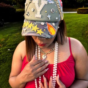 Personalized Camo Trucker Hat: Faith Inspired, Decorative Charms