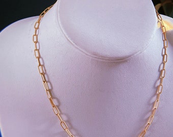 Matte gold paper clip choker, sequin chain choker, gift for her, wedding jewelry, bridesmaid necklace, every day wear, layering necklace