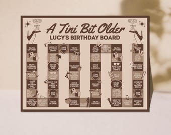 A Tini Bit Older Birthday Board Game, Espresso Martini Birthday Party Game, Printable Birthday Drinking Game, Girls Night, Canva Editable