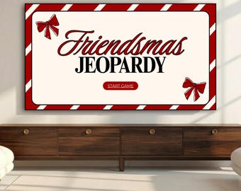 Friendsmas Jeopardy Game, Christmas Jeopardy Trivia, Holiday Party Game Adults, Xmas Group Game, Family Reunion Game, Instant Download