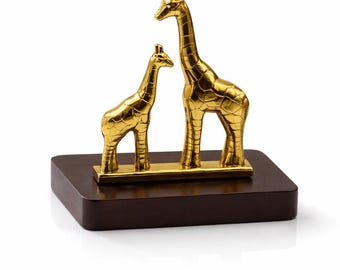 Handmade Brass Giraffe Showpiece, Car Dashboard Ornament