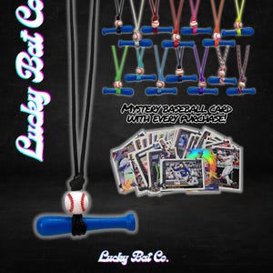 Baseball Necklace Mookie Betts Necklace BLUE Baseball Bat Necklace Baseball Gift Coaches Gift Baseball Jewelry