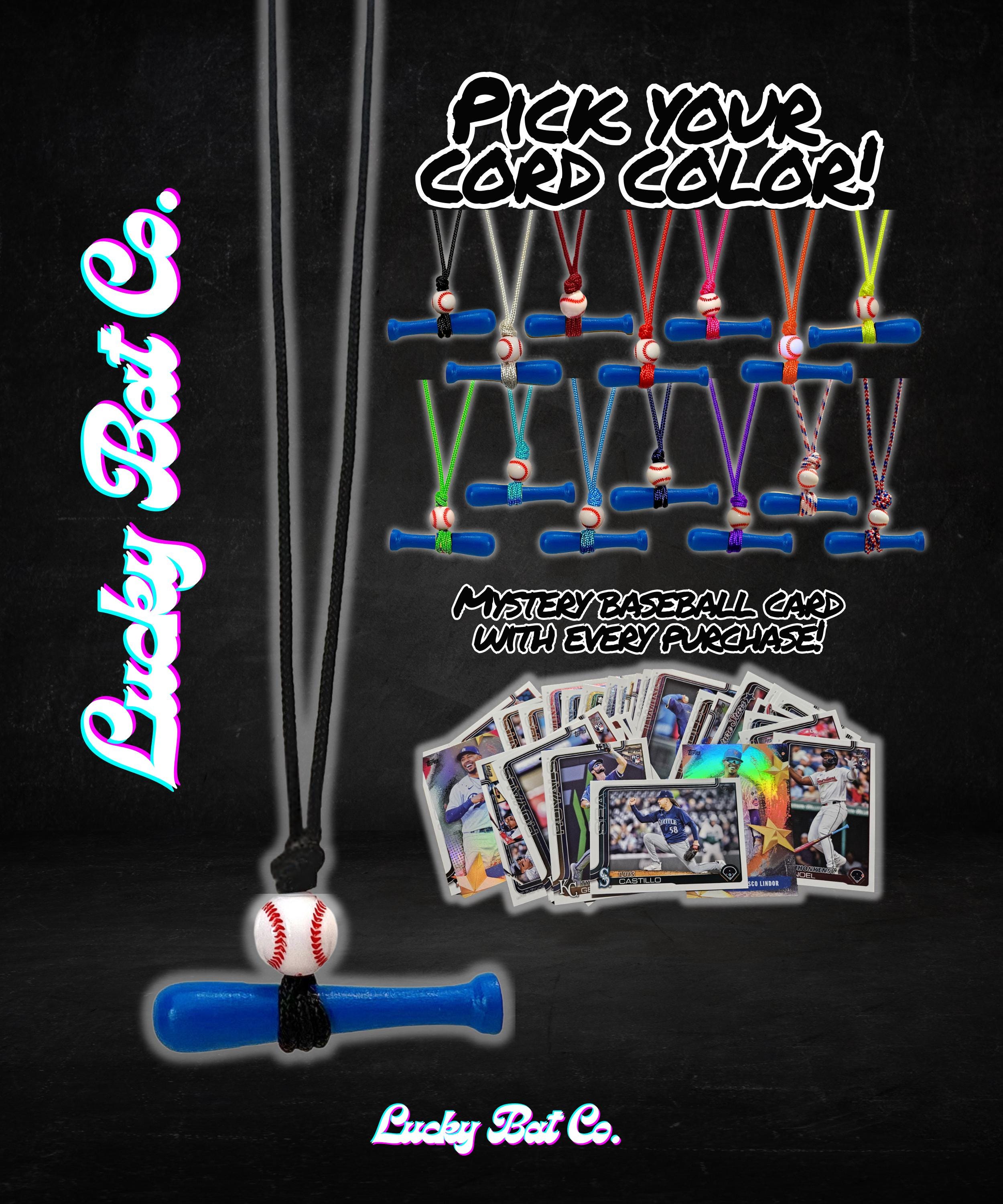 Baseball Necklace Mookie Betts Necklace BLUE Baseball Bat Necklace