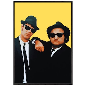 Blues Brothers Pop Art Premium Wooden Framed Poster With Fine Art Paper