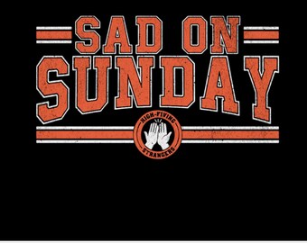 Sad On Sunday PNG | Distressed Football Fan Design