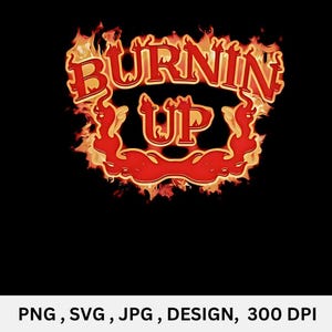 Burnin Up Graphic - Retro Muziek SVG PNG (Digitale Download) Jonas Brothers Burnin Up Vintage Flames png Retro Tour Graphic