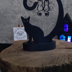 Black Cat Earrings – Spooky Halloween Jewelry | White or Black Cats | Gold or Silver Hooks | Witchy Gothic Earrings with Spellbook Box