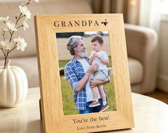 Aangepaste fotolijst voor vader, gepersonaliseerde vadercadeaus, vaderdagcadeaus, vadercadeau van kinderen, verjaardagscadeau vader, cadeau voor opa, beste cadeau vader ooit
