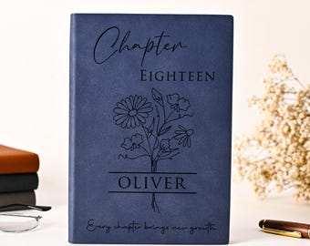 The Next Chapter Journal,Personalized College Graduate Gift,Custom Name Flower Notebook,University Gift,Class of 2026 Keepsake,Senior Gift