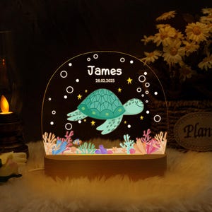 Custom Baby Night Light,Personalized Animals Night light With Name Date,Baby Gift Birth,Newborn Baptism Gift,Nursery Decor,Baby Shower Gift