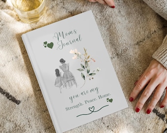 Elegante diario para mamá, cuaderno minimalista con diseño floral, recuerdo del Día de la Madre, regalo de hija, regalo de cumpleaños para mamá