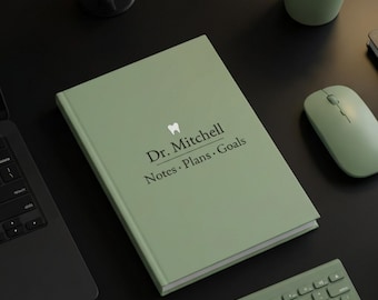 Diario de dentista personalizado, cuaderno dental personalizado, planificador DDS, regalo para consultorio dental, diario de notas, planes y objetivos, regalo para médicos.