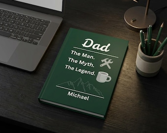 Regalo personalizado para el Día del Padre, El Hombre, El Mito, La Leyenda, diario de papá, regalo para el Día del Padre