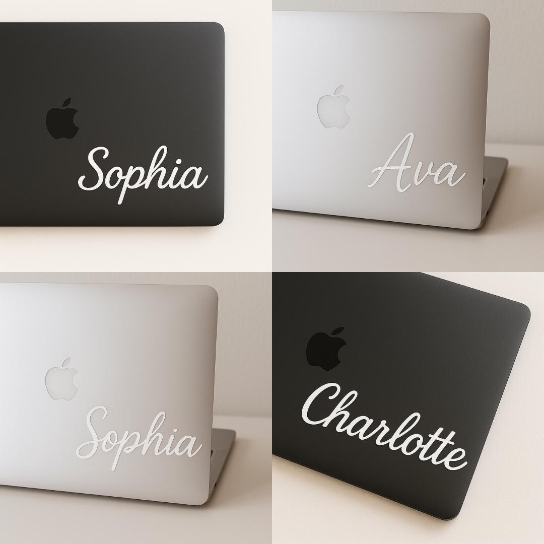Personalized Name Decal, Vinyl Sticker for Laptop, Vinyl Name Decal ...