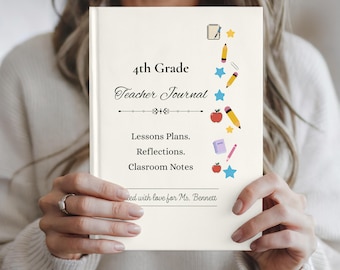 Cuaderno personalizado para profesores (cualquier grado) / Planificador de clases / Libro de notas y reflexiones para el aula / Regalo de agradecimiento para profesores