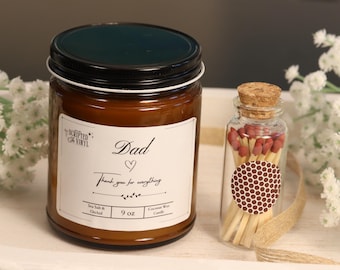 Dad Gift Box, "Thank You For Everything", Father’s Day scented Candle Gift Set, Gift for Dad from Daughter & Son, Birthday Gift for dad