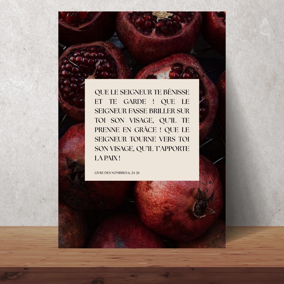 Printable Bible Poster • Verse Numbers 6, 24-26 • Christian Blessing ...