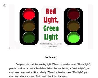 Motor Activity Cards/Games for Kids