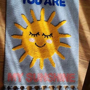 Tu sei il mio sole – Arazzo da parete Punch Needle – Decorazione per cameretta in stile boho