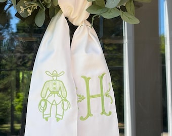 Broderad Cowboy Krans Skärp Fluga