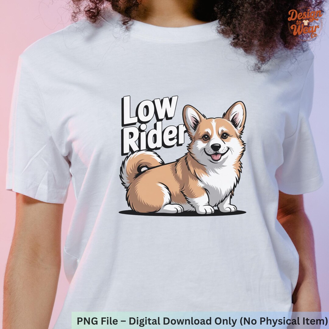 Corgi Rider Lustiger Corgis Low Rider PNG, Kawaii Hund Illustration (digitaler ...