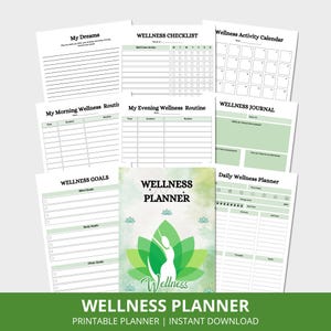 PLANNER | Wellness Planner | Digital Planner | Printable Planner | Digital Download PDF | Wellness Journal | Instant Download