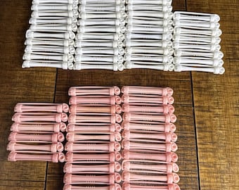 Lote mixto de 74 rulos permanentes Toni de plástico con brazo oscilante, estilo vintage, fabricados en EE. UU.