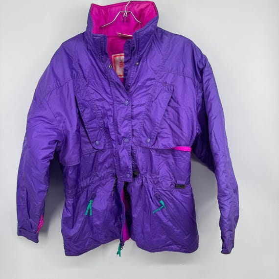 Vintage Edelweiss 90s Iridescent Purple & Fuchsia Ski Jacket 