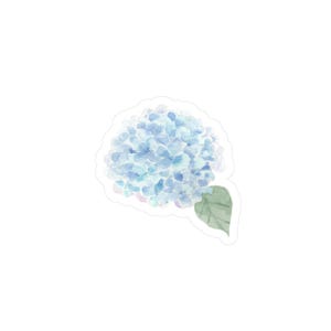 Aquarell Blumen Kiss-Cut Vinyl Aufkleber, Hortensie Aufkleber für Wohnkultur, Geschenk für Blumenliebhaber, ästhetische Wandkunst, botanisches Dekor