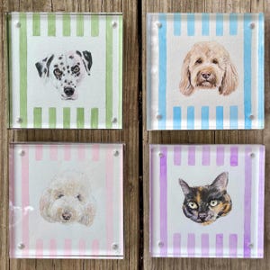 Custom Grandmillennial Hand Painted Pet Portraits