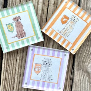 Custom Collegiate Pet Portraits 4x4”