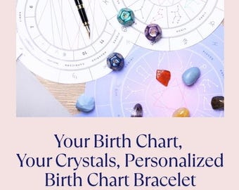 Personalized Birth Chart Crystal Bracelet: Custom Astrology Jewelry