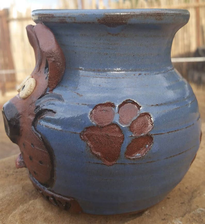 Medium Dog urns handmade in Stoneware Ceramic Pottery with Etsy