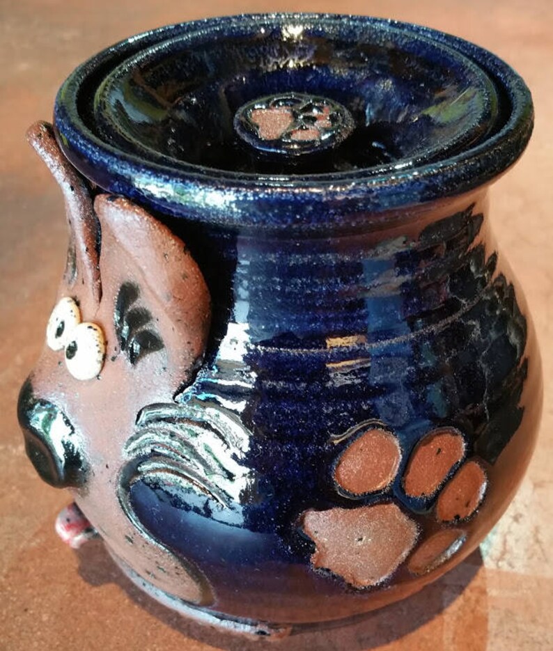 Medium Dog urns handmade in Stoneware Ceramic Pottery with Etsy