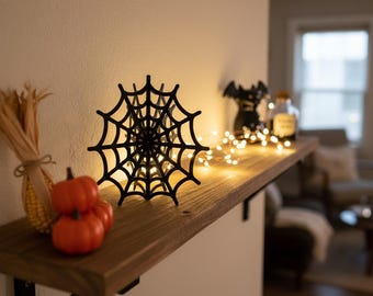 Metal Spider Web Halloween Decor: 14 Gauge Steel Gothic Accent