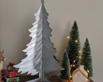 Solid Metal Christmas Tree Decoration: Multiple Sizes, 14 Gauge Steel, Tabletop Holiday Decor