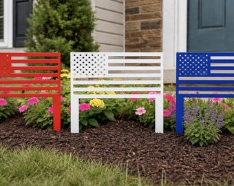 American Flag Garden Stake – Patriotic Flower Bed Sign – Outdoor Steel Lawn Art
