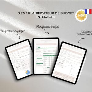 Interactive French Digital Budget Planner | Complete Budget Planner | Monthly/Annual Budget | Track Expenses, Savings, and Debt