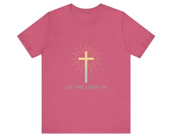 Christian Cross Graphic Tee, Minimalist Faith Shirt, Inspirational Apparel