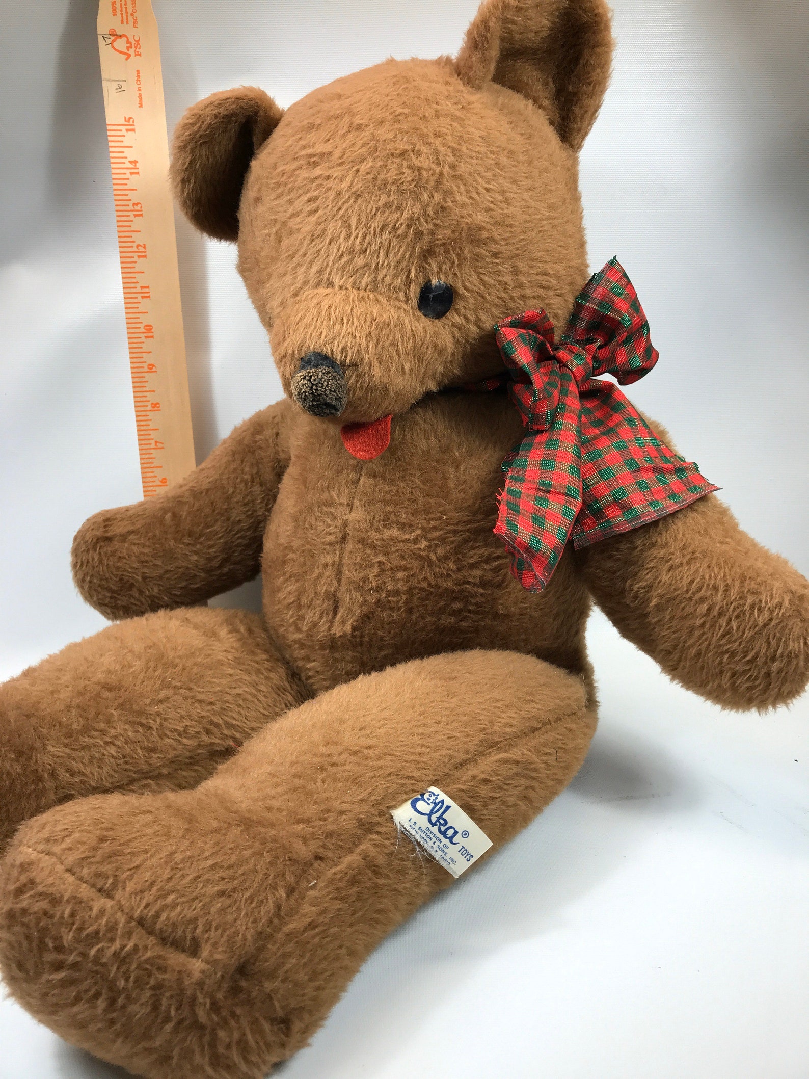 Large bear Elka teddy bear vintage american | Etsy