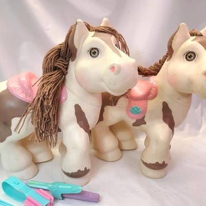 Cabbage patch kids, horses,  ponies, twins, set of 2, crimp and curl, wire hair, vinyl ponies
