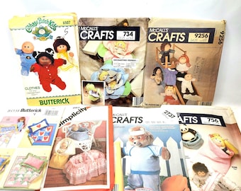 Soft sculpt, Cabbage patch kids, dolls, sewing patterns, clothes,bedding, outfits, mccalls