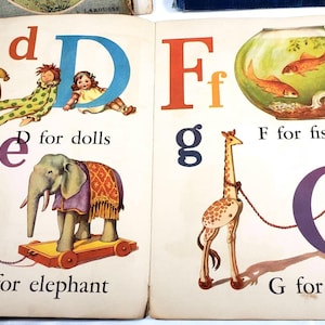 Large,childrens books,french abc, YOUR CHOICE,Alphabet, antique