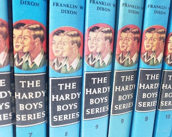 Hardy boys,YOUR CHOICE,1960s, mystery,books, boys room, kids room, blue, classic books,nursery